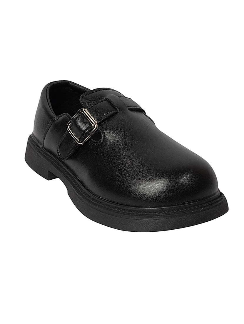 kids black solid slip on loafer - 22088028 - Standard Image - 2