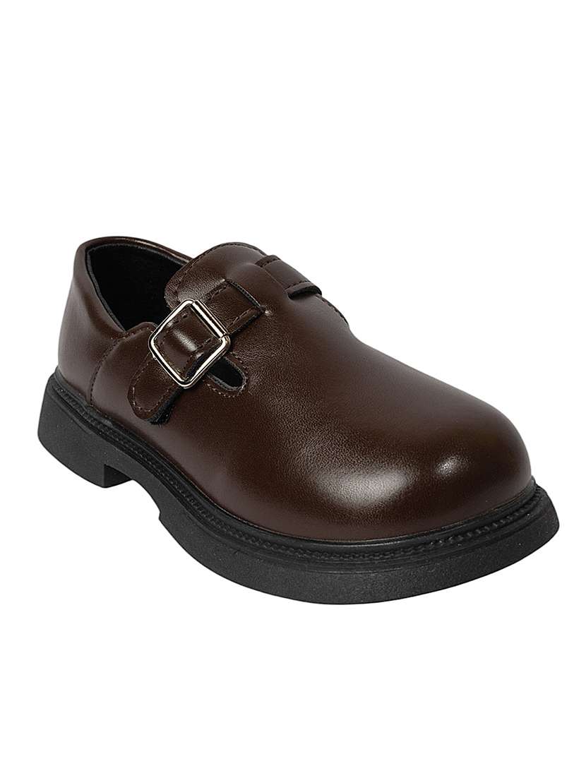 kids brown solid slip on loafer - 22088029 - Standard Image - 2