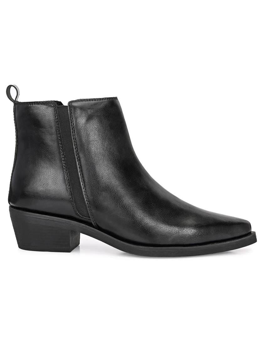 women solid slip on ankle boot - 22088045 - Standard Image - 2