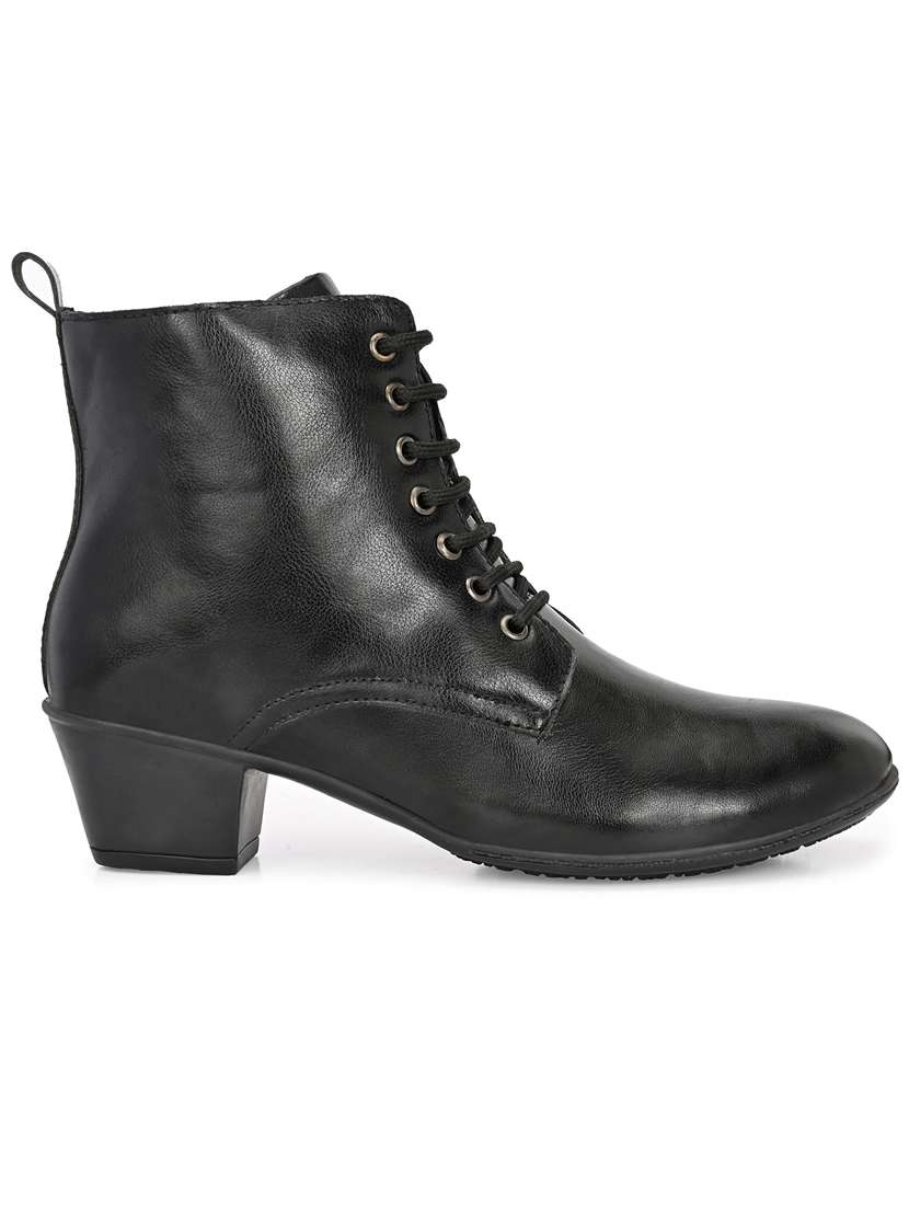 women solid lace up ankle boot - 22088046 - Standard Image - 2
