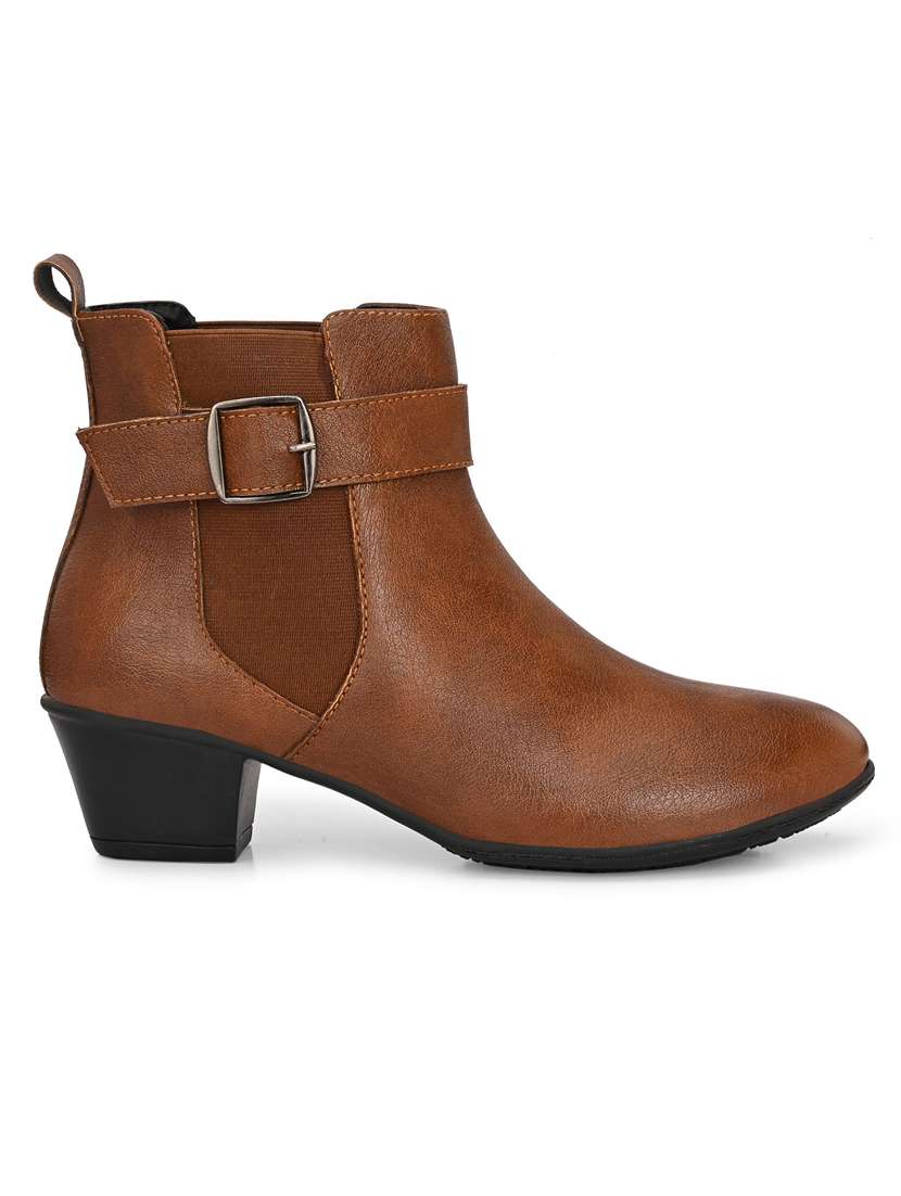 women solid slip on ankle boot - 22088047 - Standard Image - 2