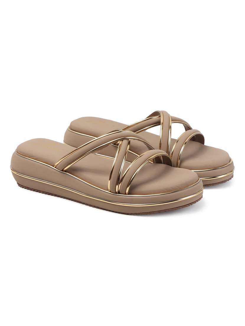 women black slip on flat sandal - 22088069 - Standard Image - 2