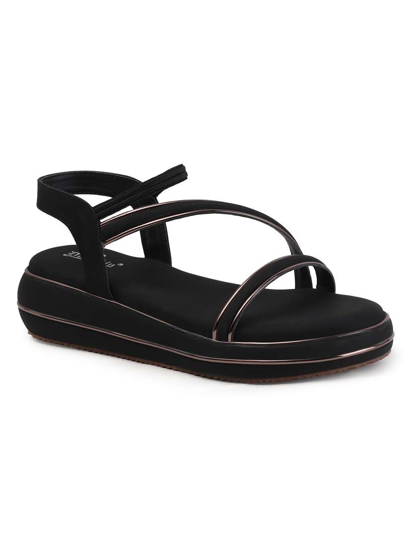 women solid ankle strap flat sandal - 22088074 - Standard Image - 2