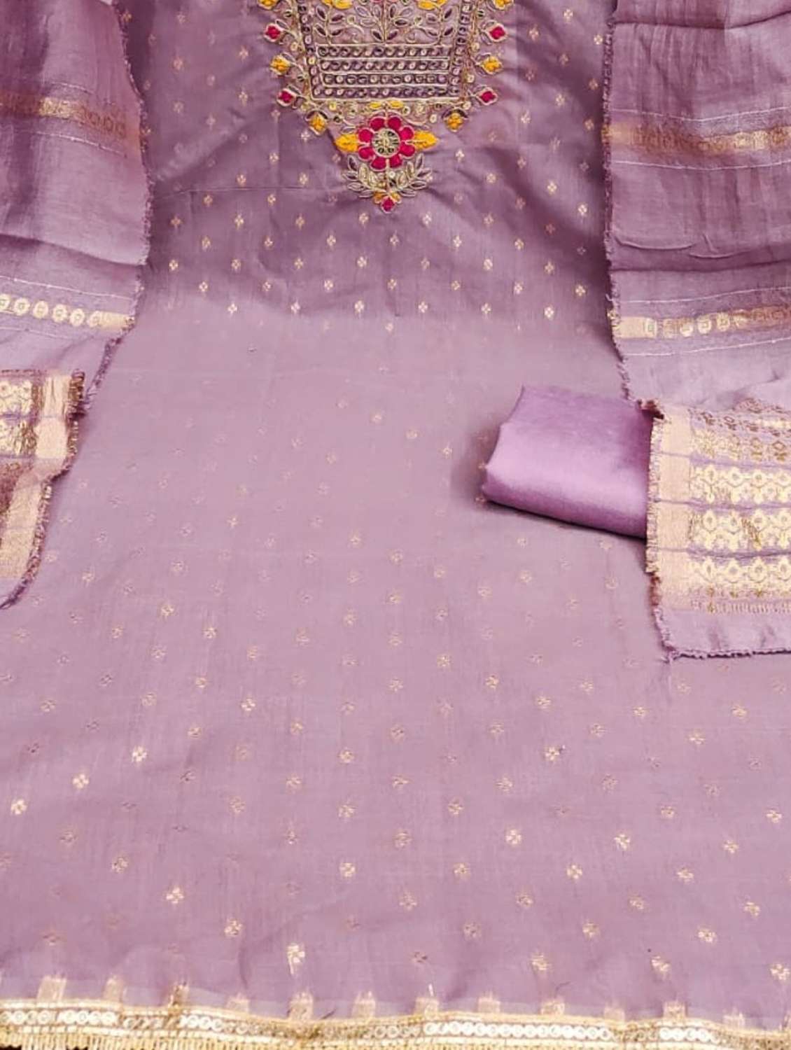 women self design embroidered unstitched suit set - 22088112 -  Standard Image - 2