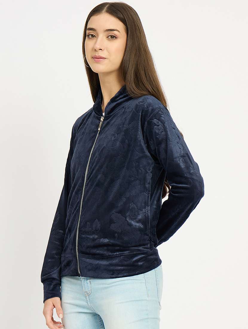 women solid long sleeve hooded sweatshirt - 22088135 -  Standard Image - 2