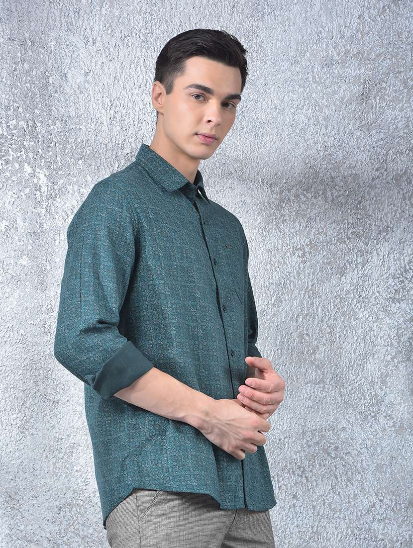 men printed long sleeve regular fit casual shirt - 22088178 -  Standard Image - 2