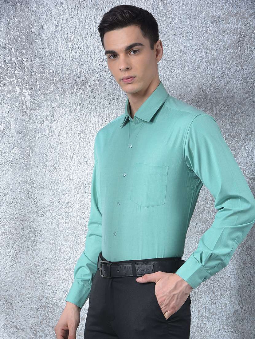 men solid long sleeve slim fit formal shirt - 22088186 -  Standard Image - 2