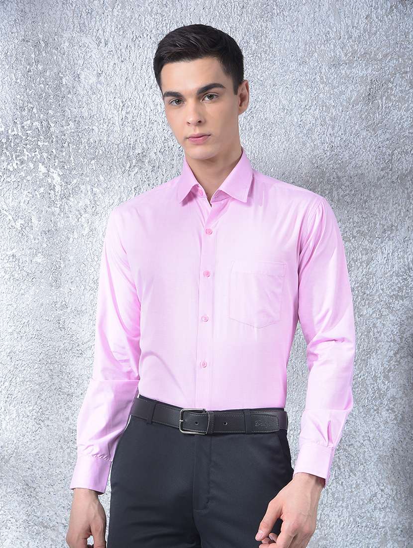 men solid long sleeve slim fit formal shirt - 22088188 - Standard Image - 2