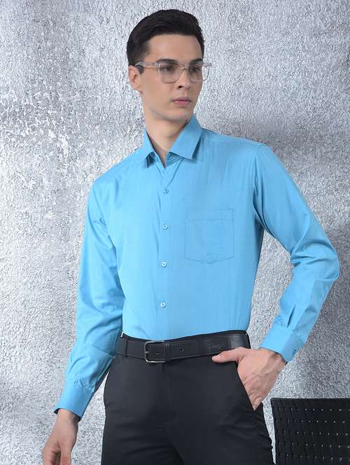 men solid long sleeve slim fit formal shirt - 22088189 - Standard Image - 0