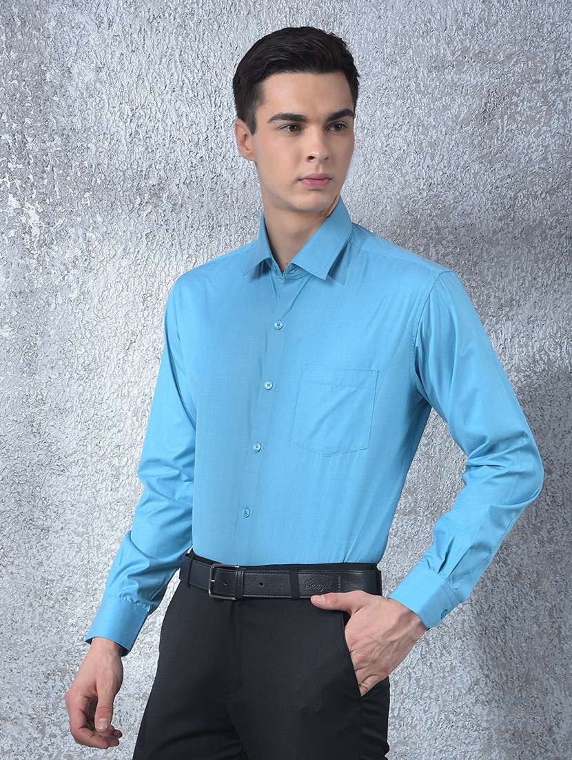 men solid long sleeve slim fit formal shirt - 22088189 - Standard Image - 2