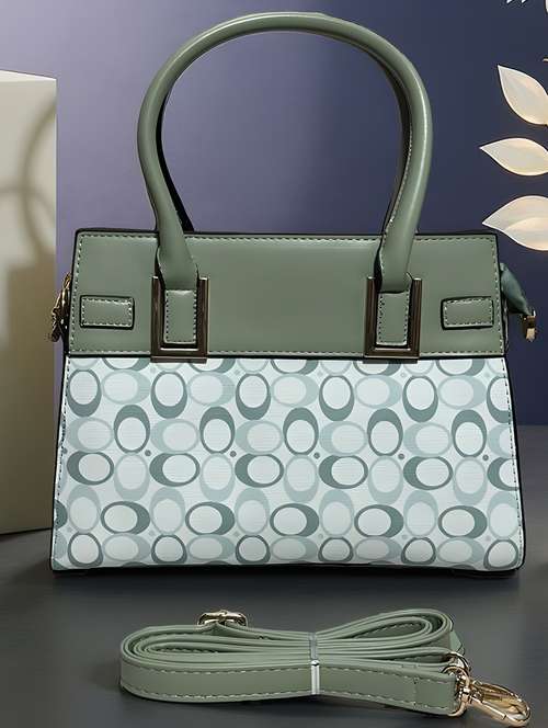 green leatherette (pu) handbag - 22088253 - Standard Image - 0
