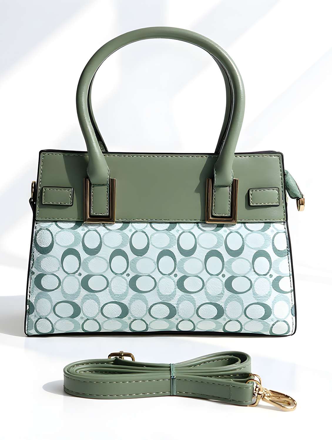 green leatherette (pu) handbag - 22088253 - Standard Image - 2