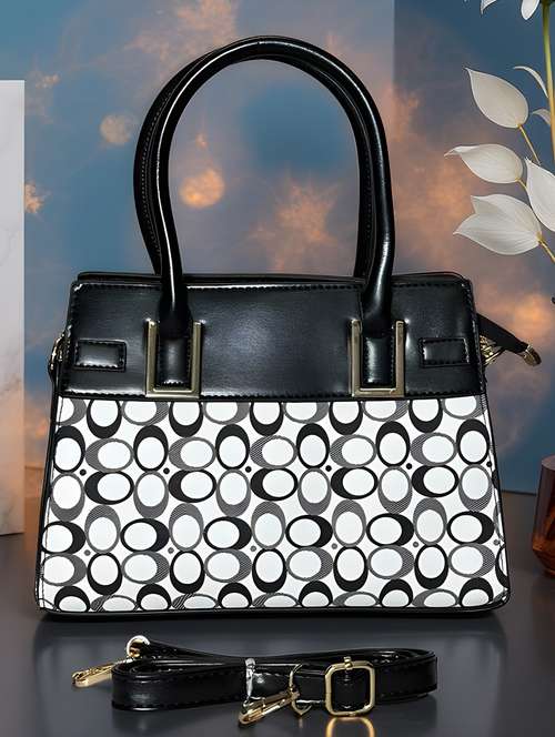 black leatherette (pu) handbag - 22088254 - Standard Image - 0