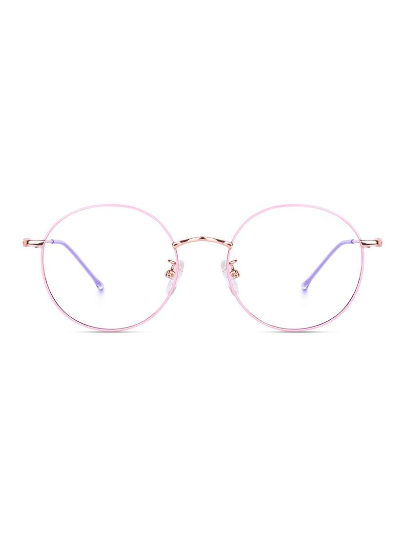 round spectacle frame with blue light protection