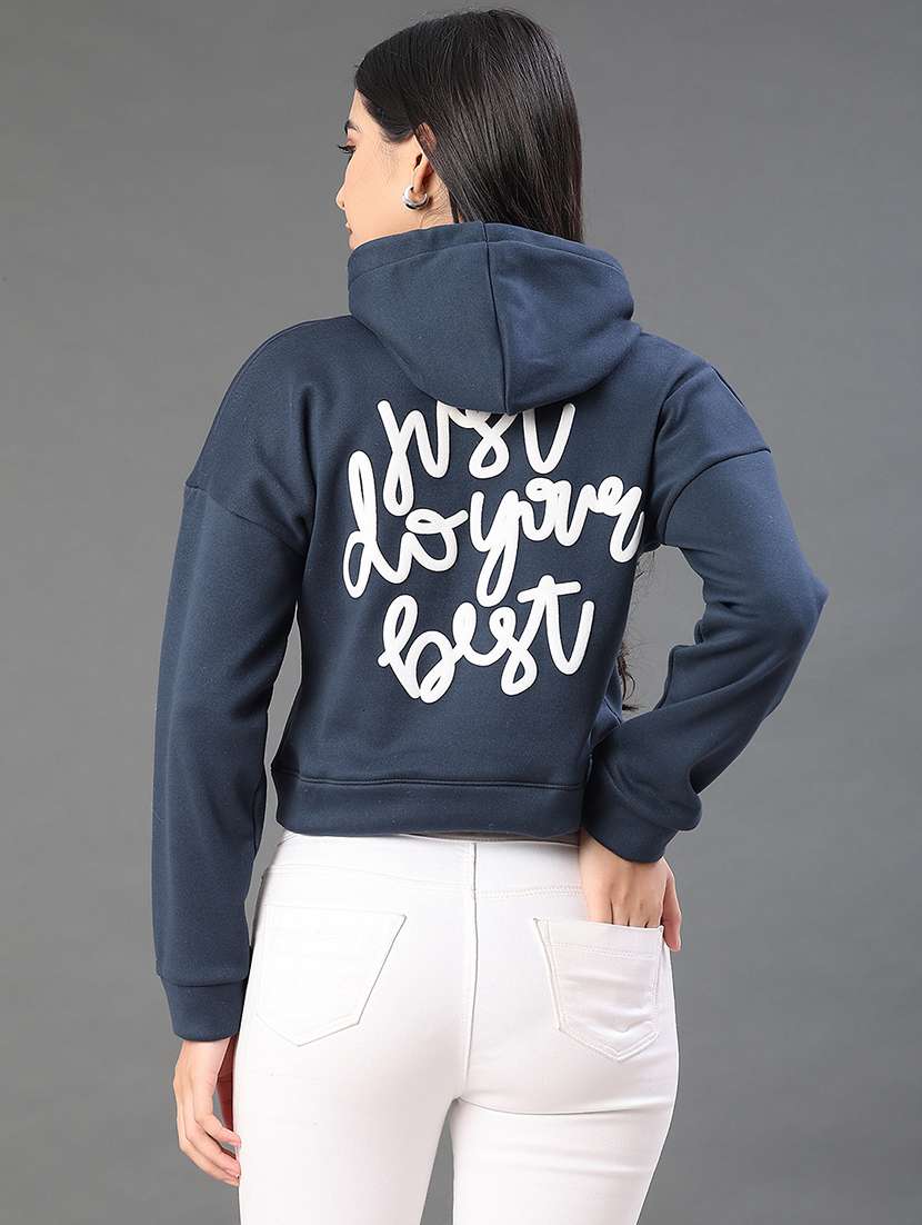 women printed long sleeve hooded sweatshirt - 22088278 -  Standard Image - 2