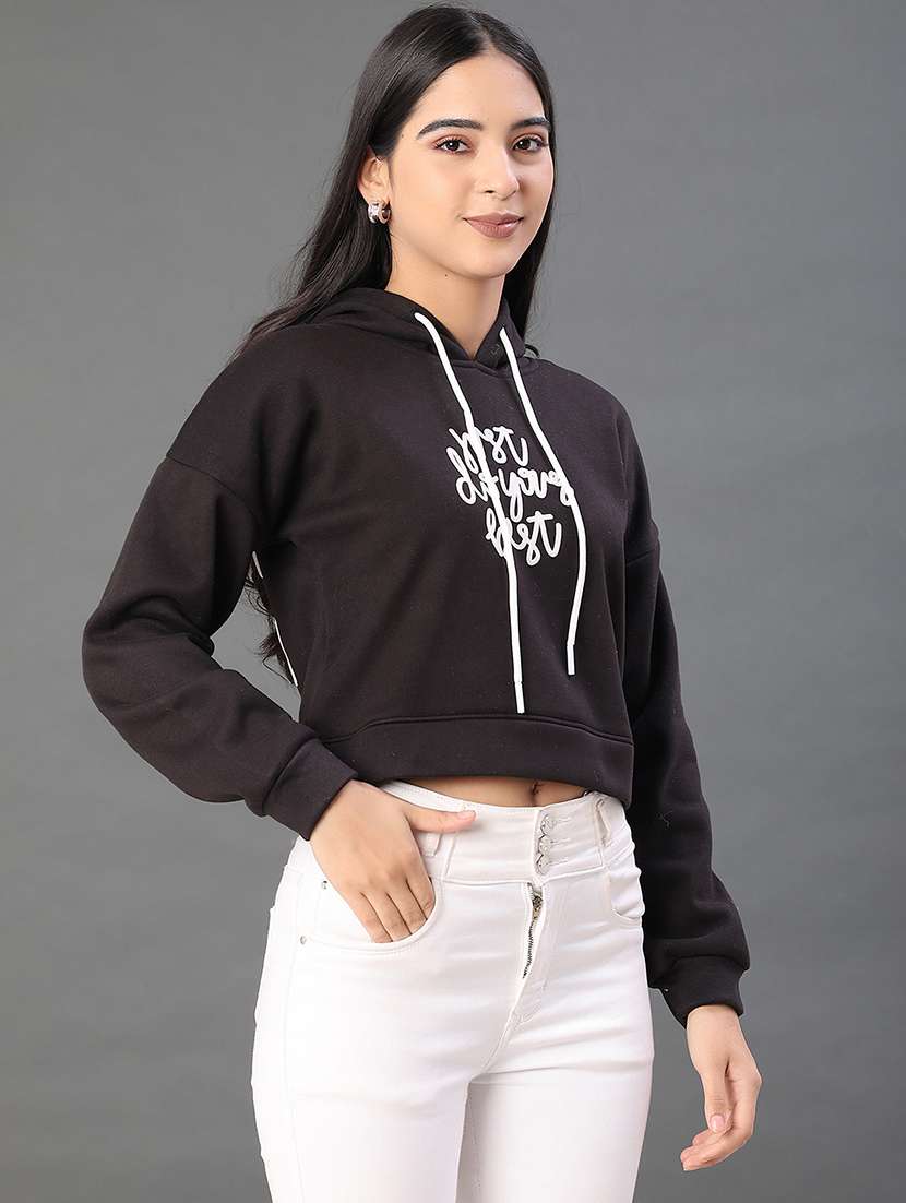 women printed long sleeve hooded sweatshirt - 22088281 -  Standard Image - 2