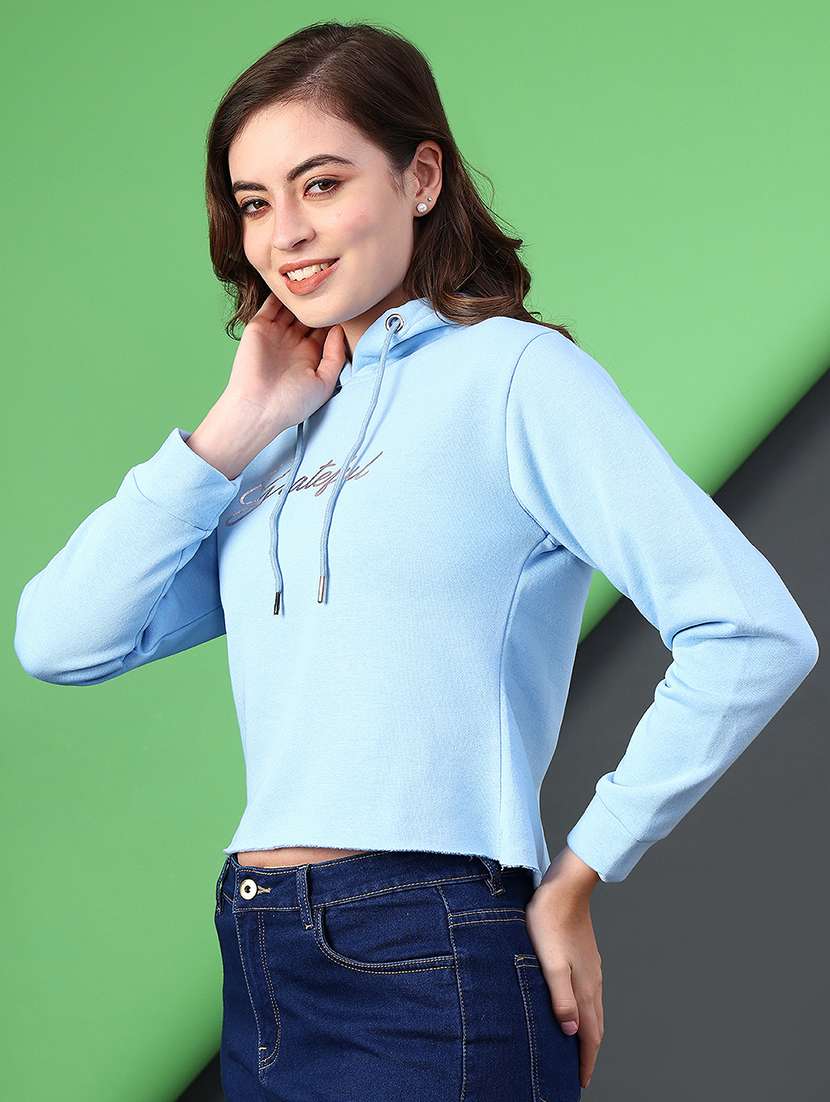 women printed long sleeve hooded sweatshirt - 22088291 -  Standard Image - 2