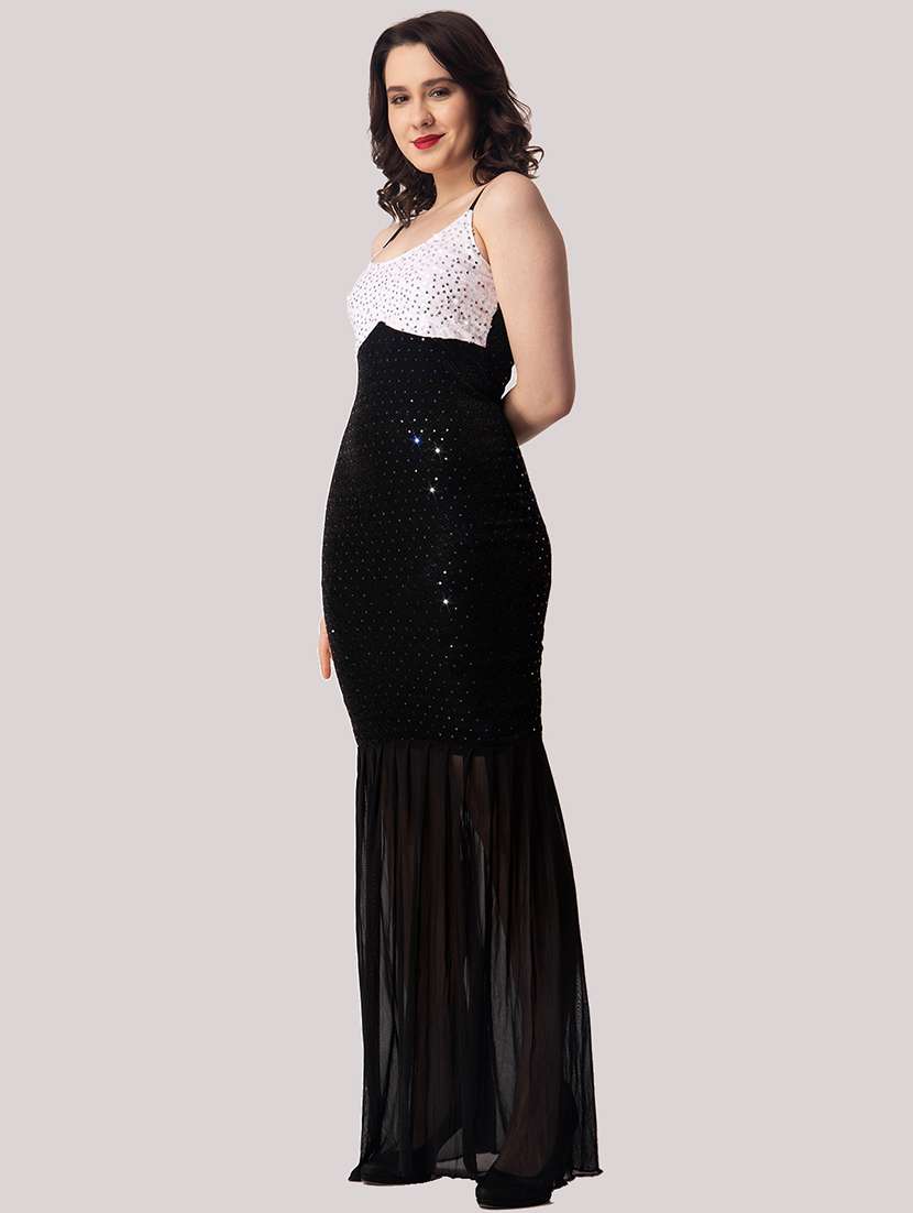 women self designed shoulder strap a-line dress - 22088482 - Standard Image - 2