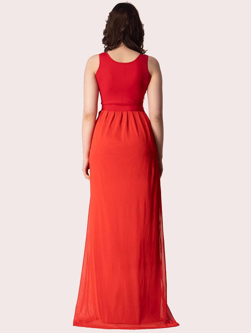 women emebllished sleeveless a-line dress - 22088487 - Standard Image - 2