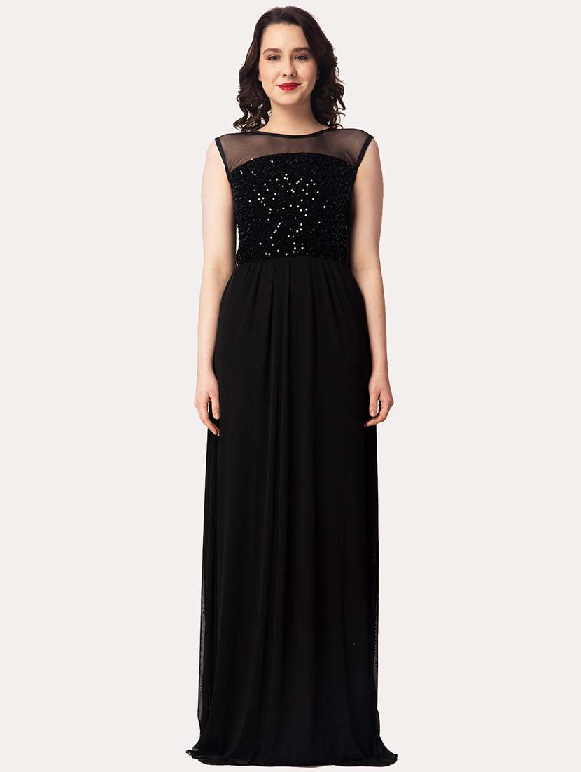 women emebllished round neck sleeveless a-line dress - 22088488 - Zoom Image - 0