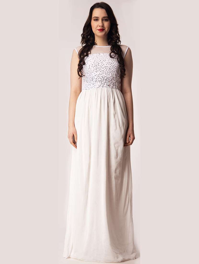 women emebllished round neck sleeveless a-line dress - 22088490 - Zoom Image - 0