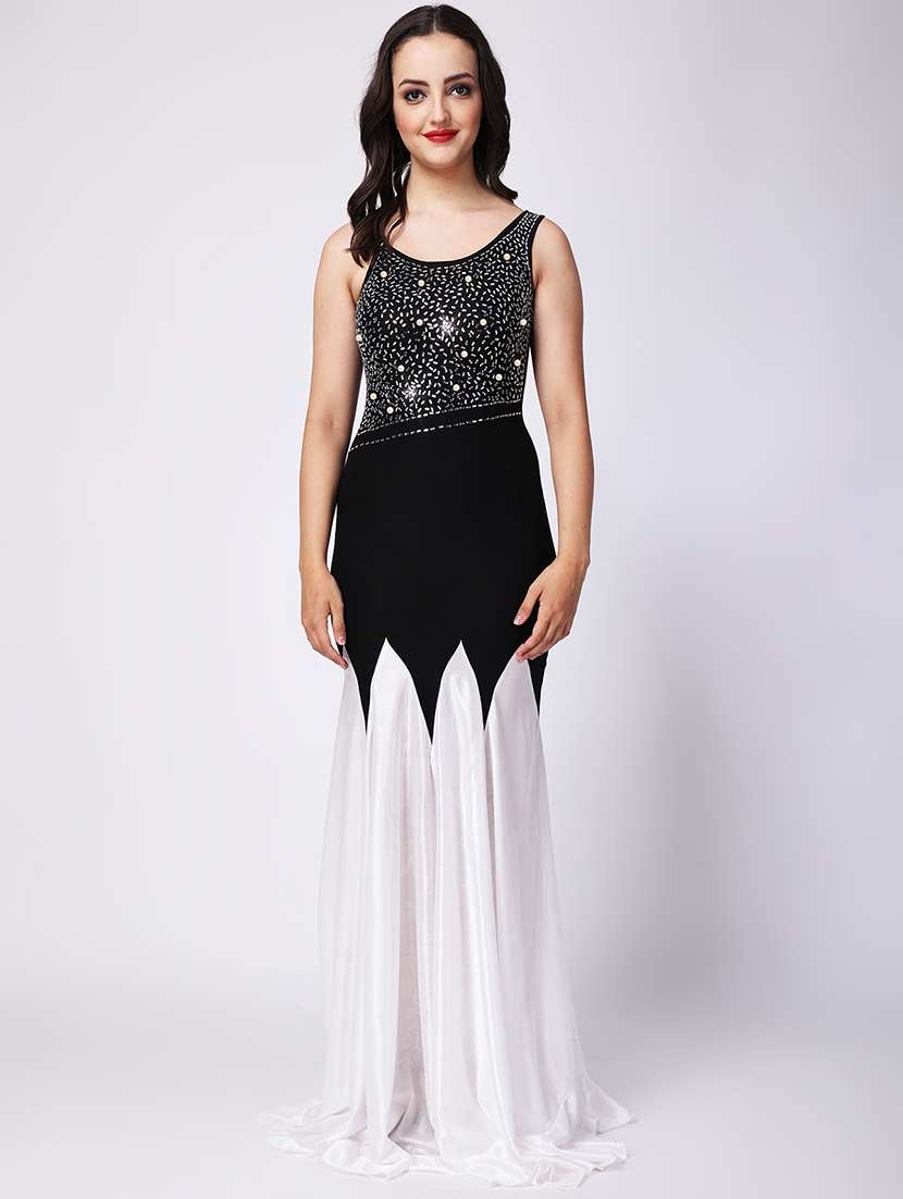 women embellished round neck sleeveless dress - 22088495 - Zoom Image - 0