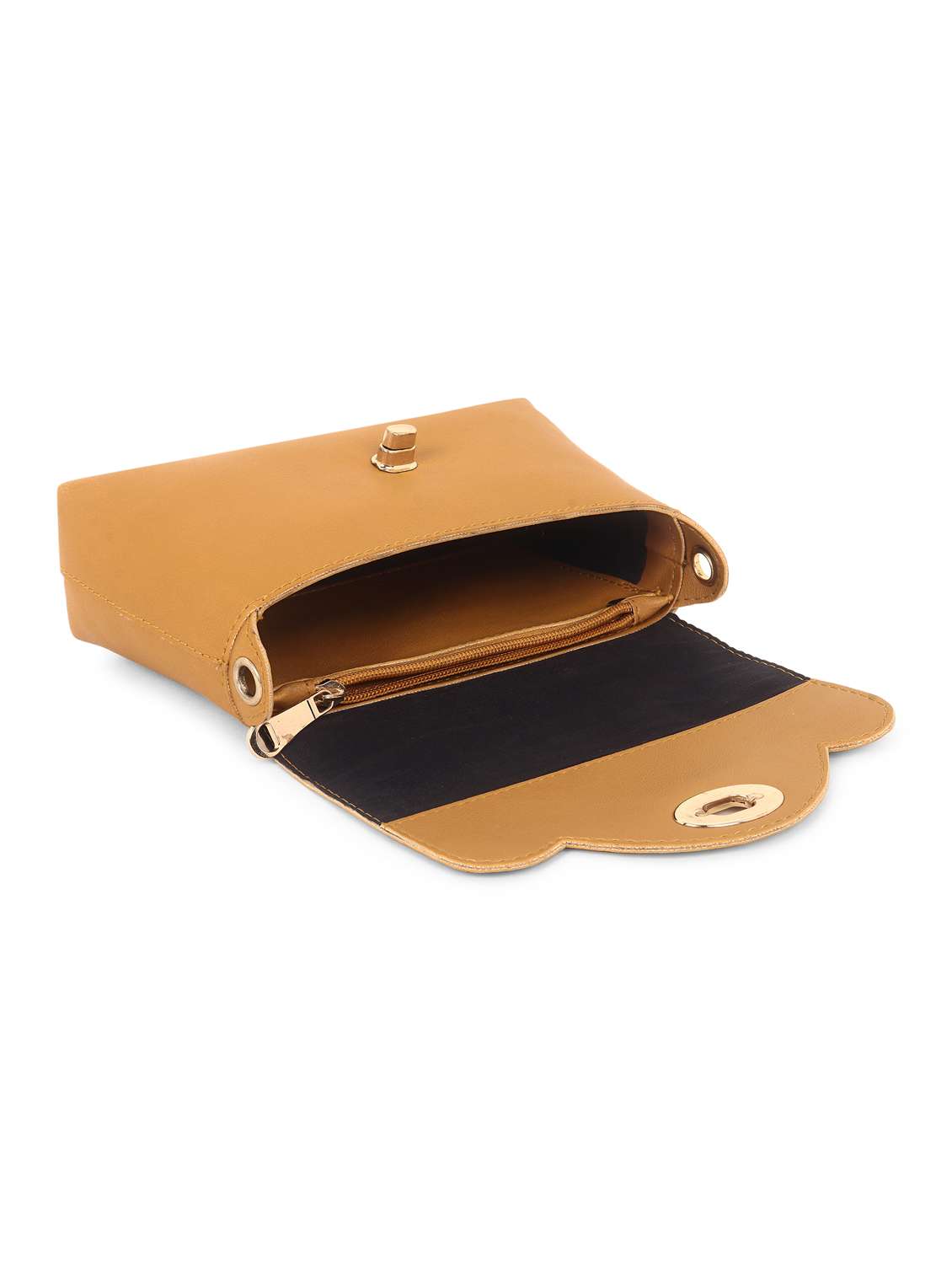 women beige leatherette sling bag - 22088505 - Standard Image - 2