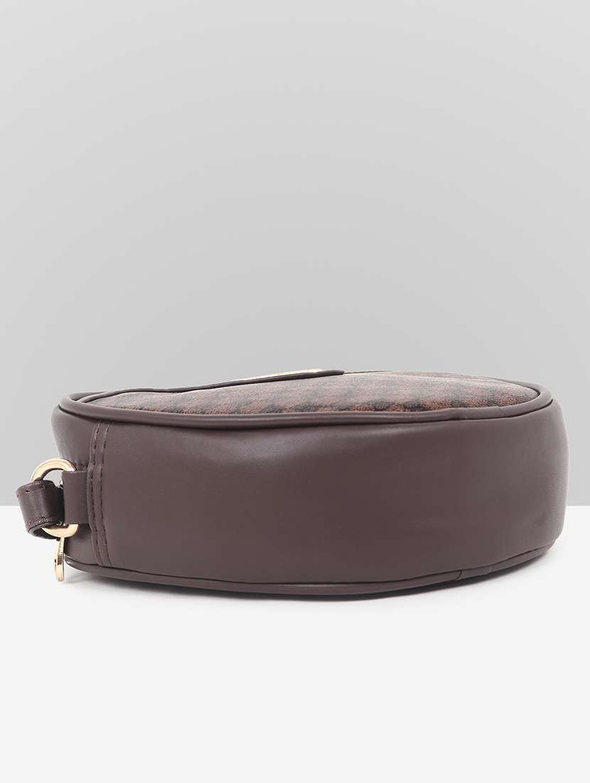 brown leatherette (pu) sling bag - 22088512 - Standard Image - 2