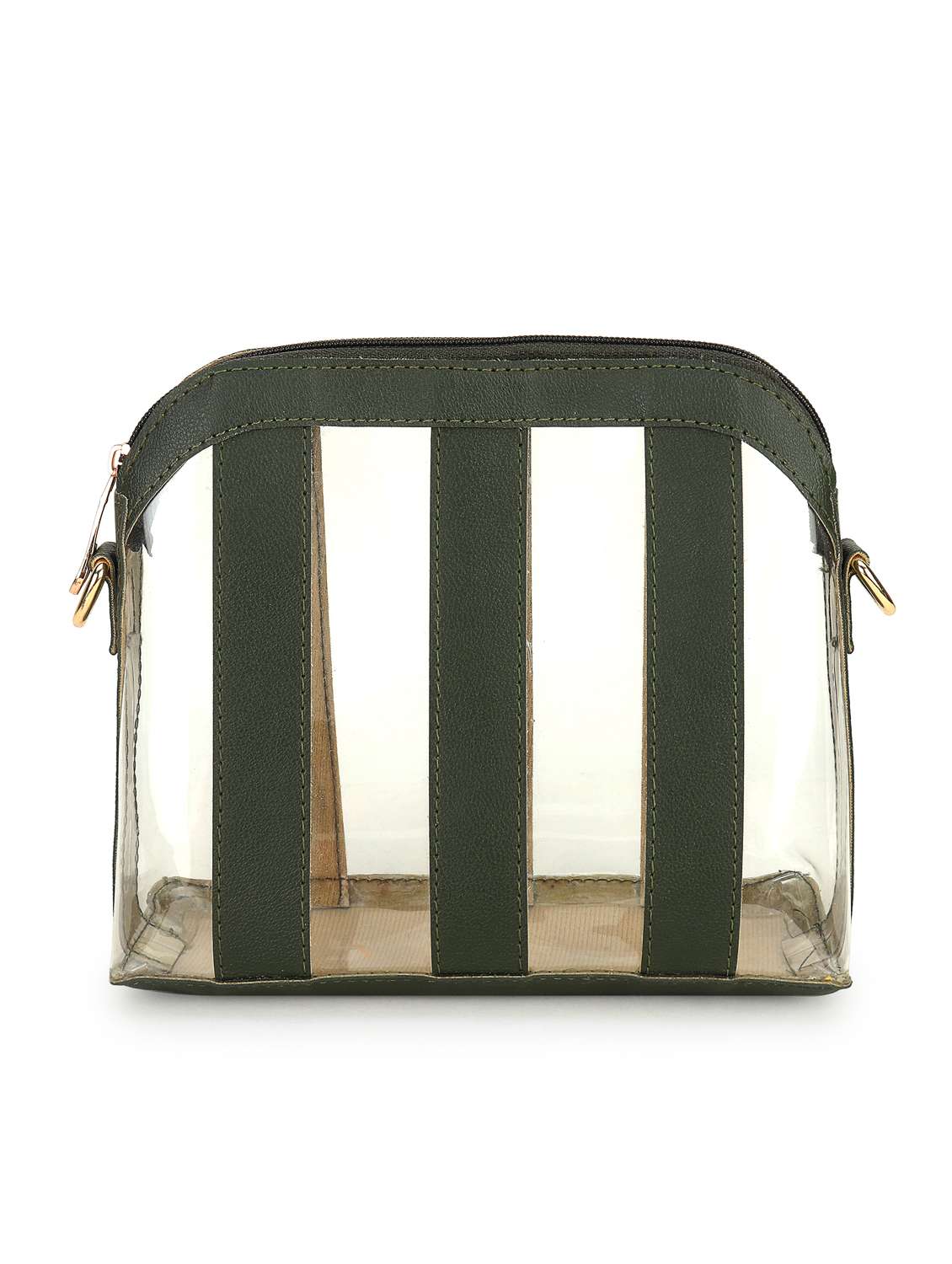 women striped leatherette sling bag - 22088535 - Standard Image - 2
