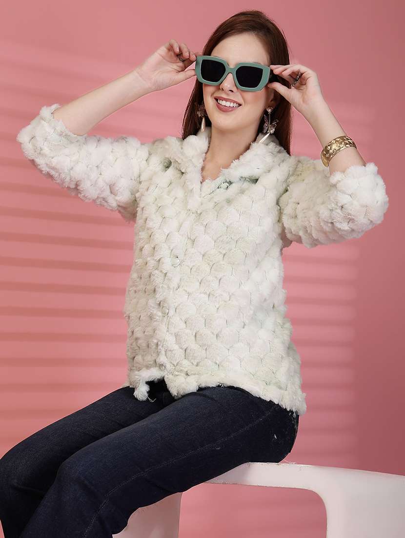 women self designed long sleeve cardigan