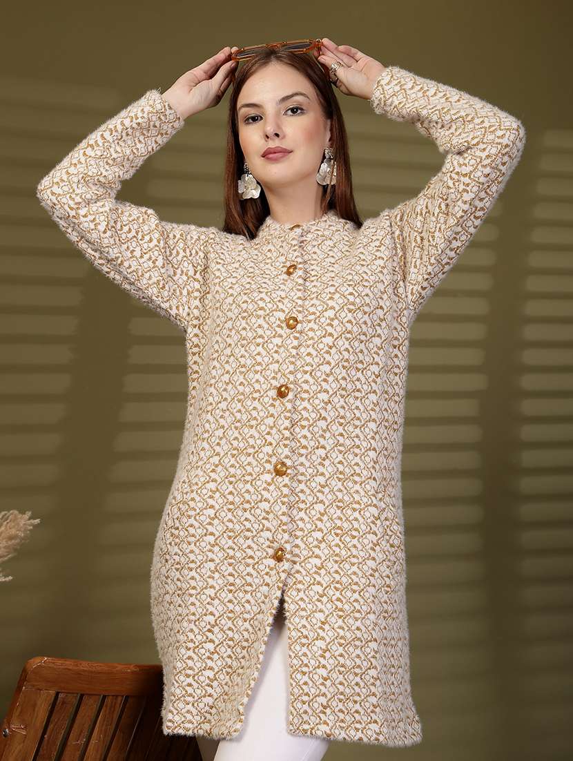 women self designed long sleeve cardigan - 22088548 - Zoom Image - 0