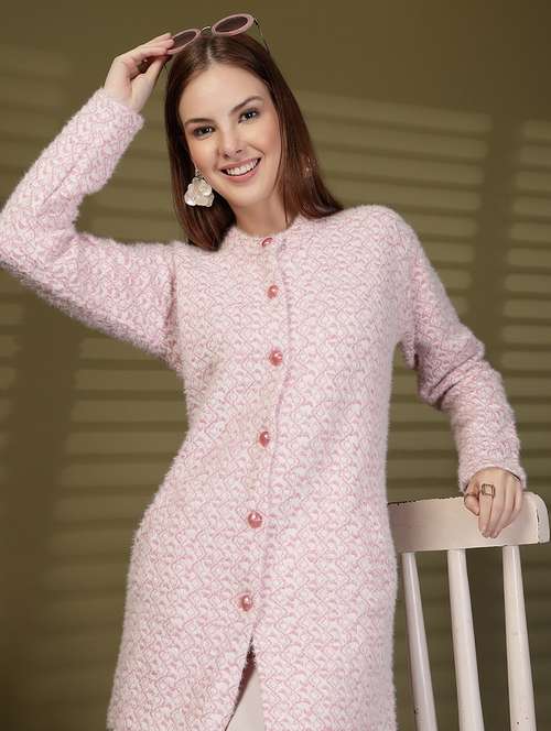 women self designed long sleeve cardigan - 22088549 -  Standard Image - 0