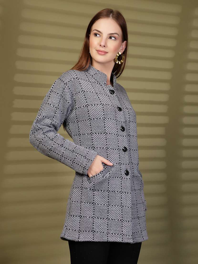 women self designed long sleeve cardigan - 22088553 - Standard Image - 2