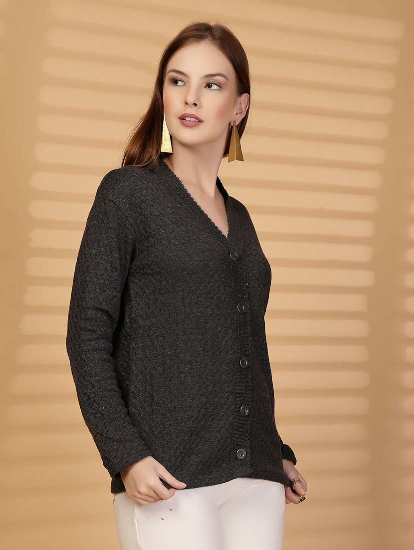 women self designed long sleeve cardigan - 22088568 -  Standard Image - 2