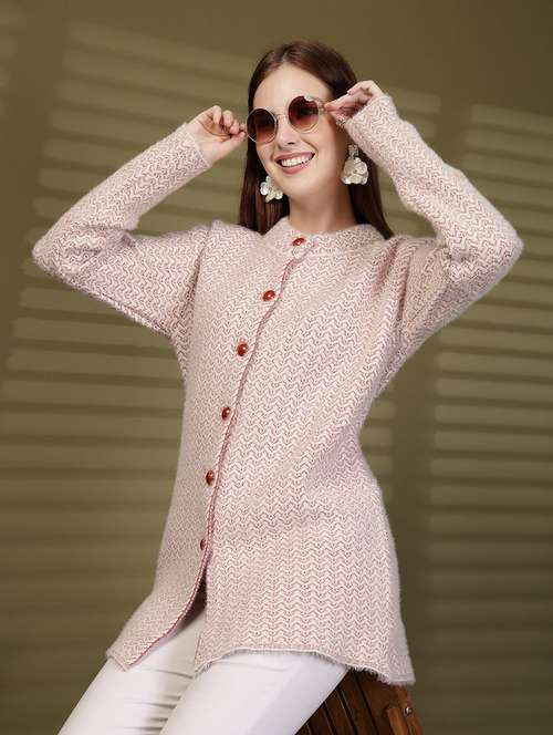women self designed long sleeve cardigan - 22088571 -  Standard Image - 0