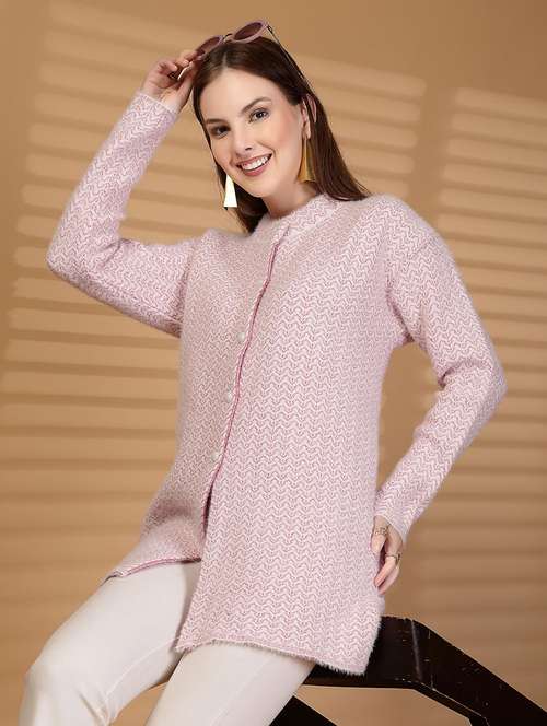 women self designed long sleeve cardigan - 22088573 - Standard Image - 0