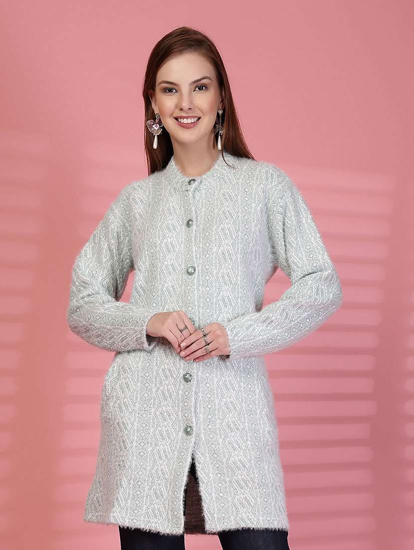 women self designed long sleeve cardigan - 22088577 -  Standard Image - 2