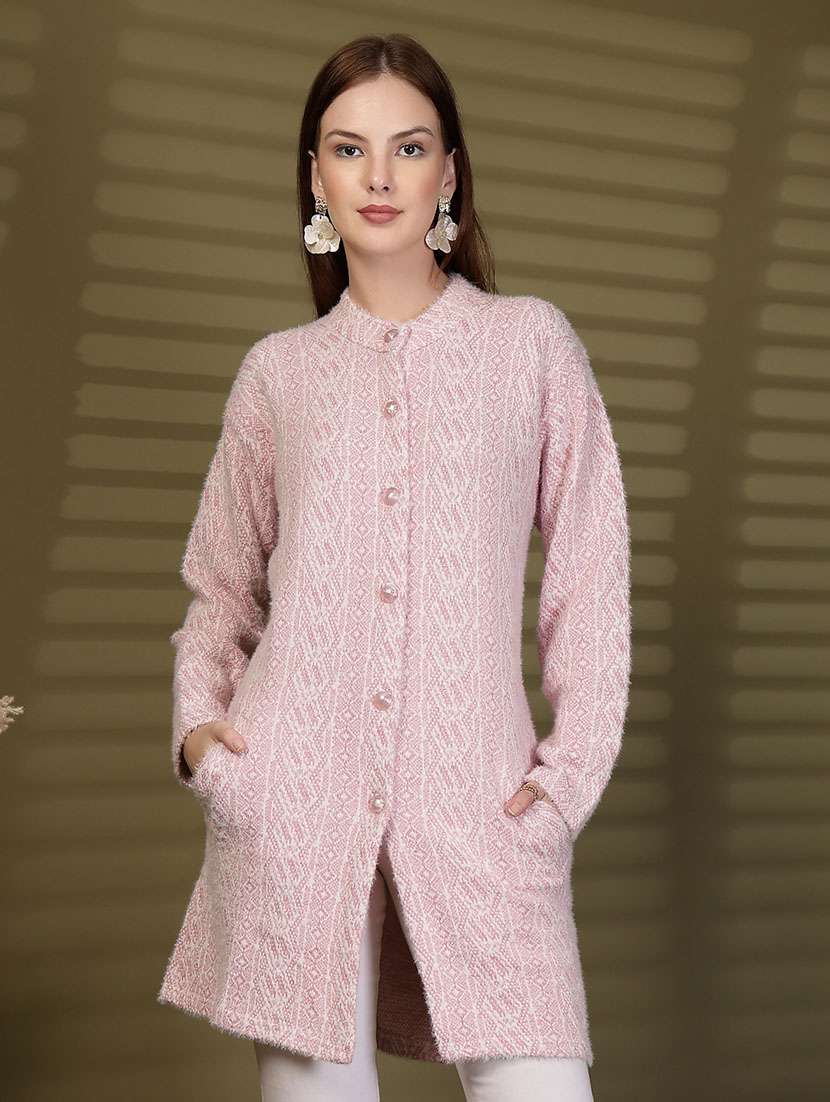 women self designed long sleeve cardigan - 22088579 - Standard Image - 2