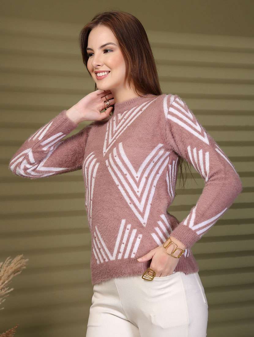 women self designed long sleeve pullover - 22088590 -  Standard Image - 2