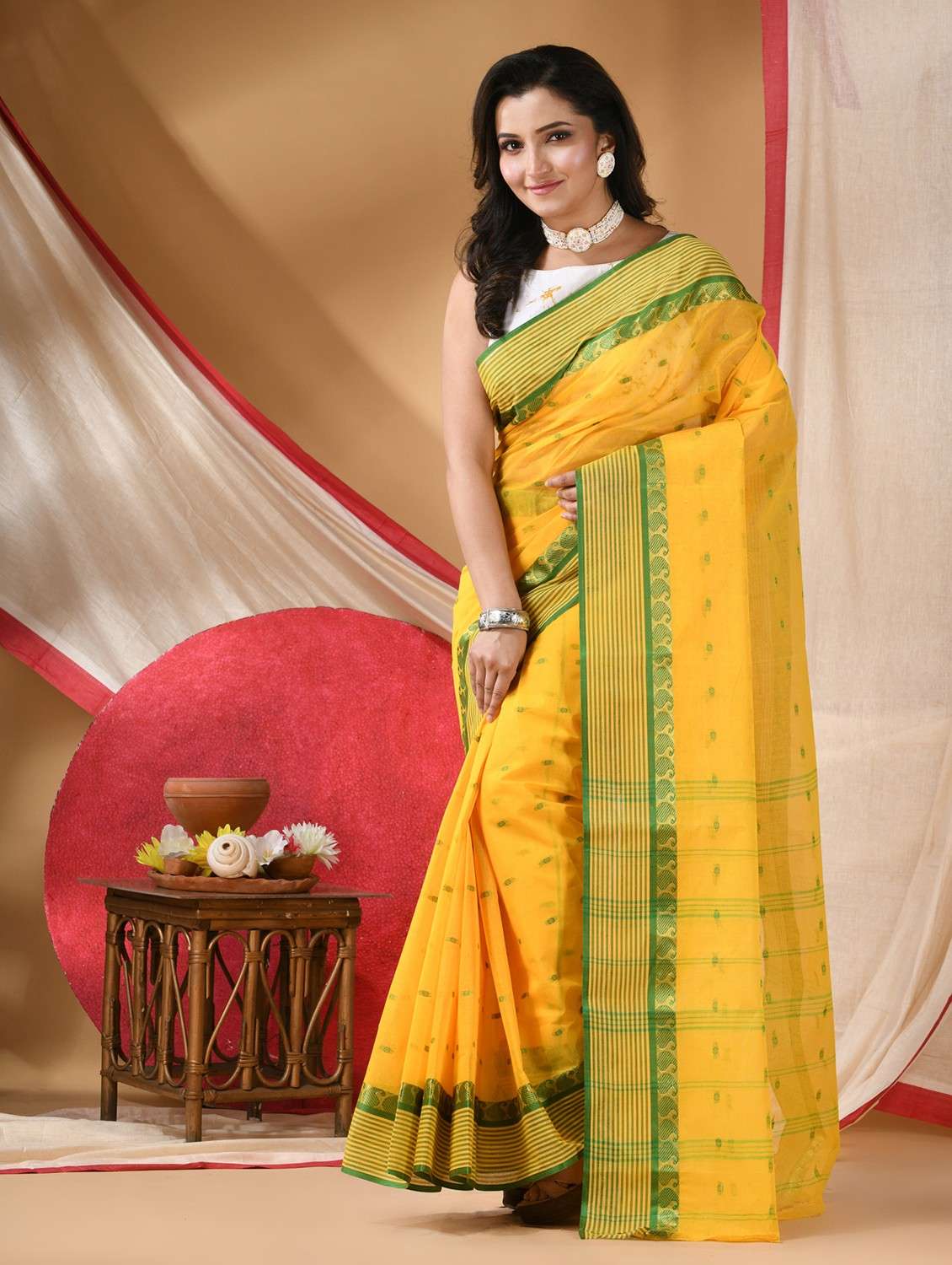 women self design tant saree - 22088638 -  Standard Image - 2