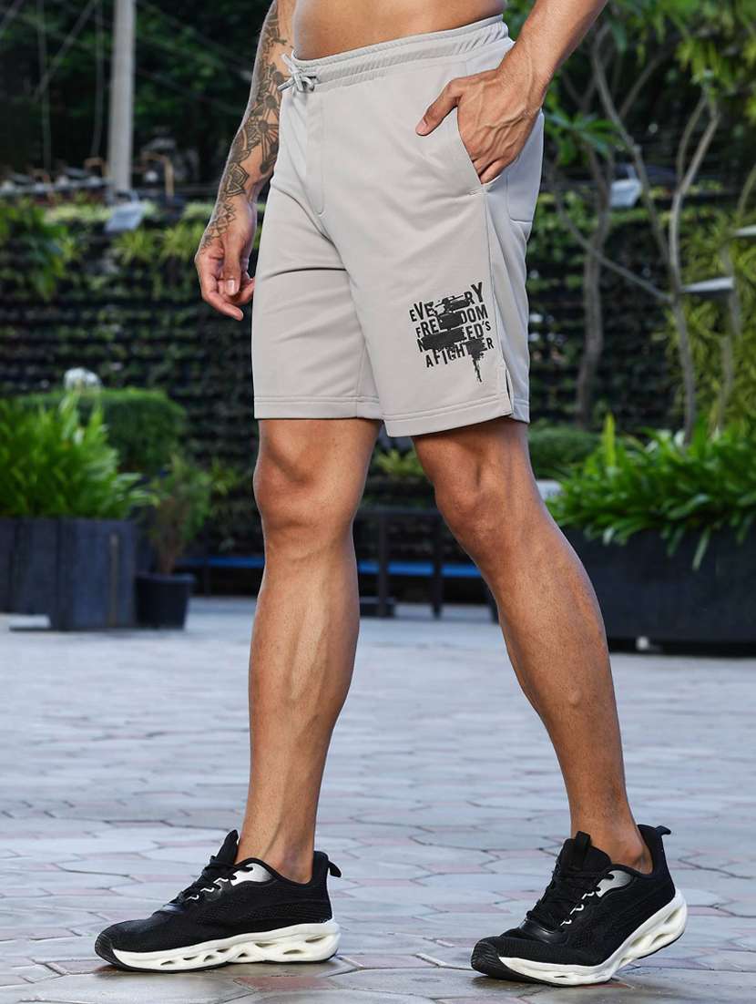 men placement print mid rise sports shorts - 22088758 -  Standard Image - 2