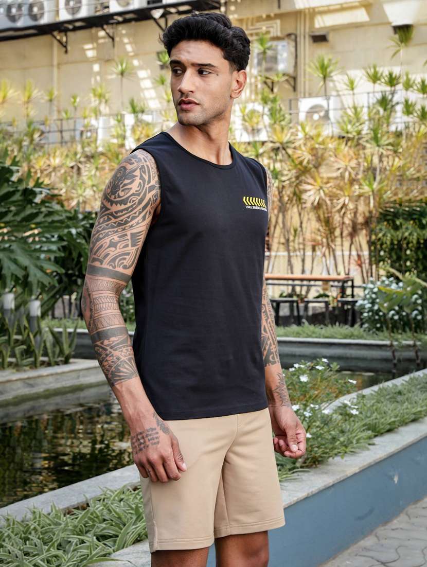 men front & back print sleveless vest - 22088759 -  Standard Image - 2