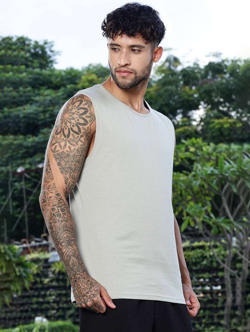 men front & back print sleveless vest - 22088760 -  Standard Image - 2