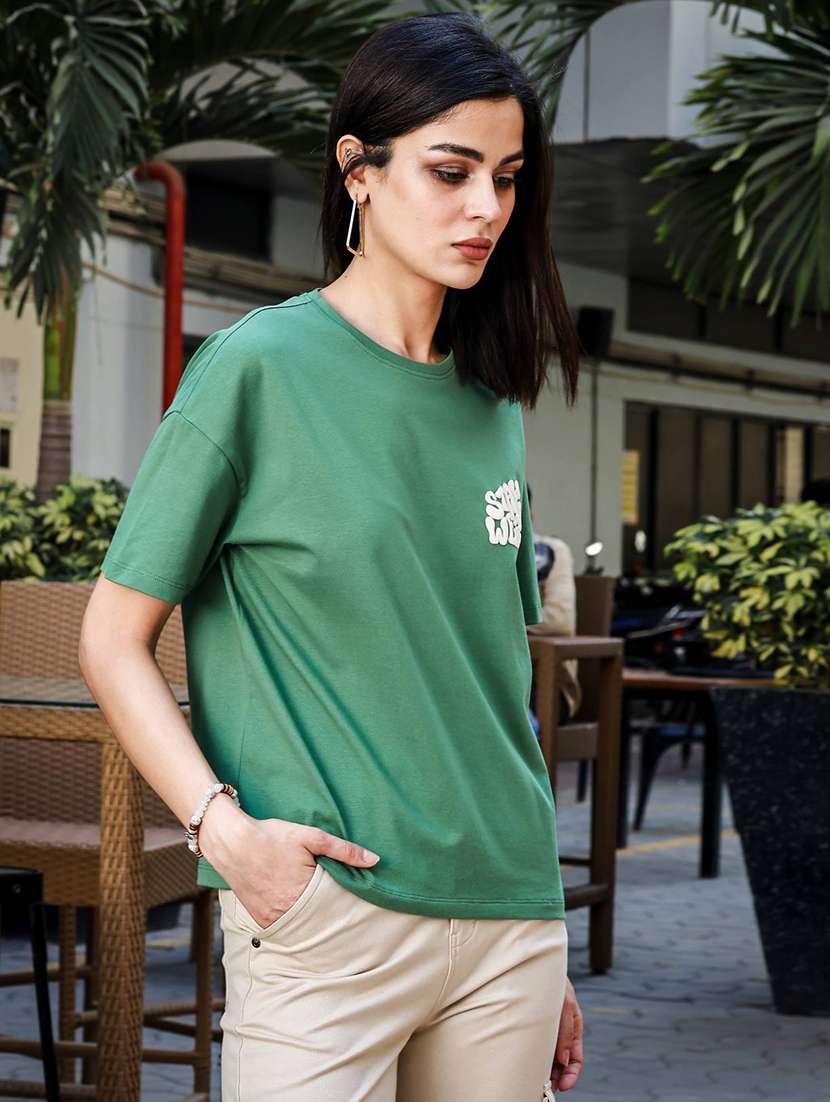 women printed short sleeve regular fit t-shirt - 22088774 -  Standard Image - 2