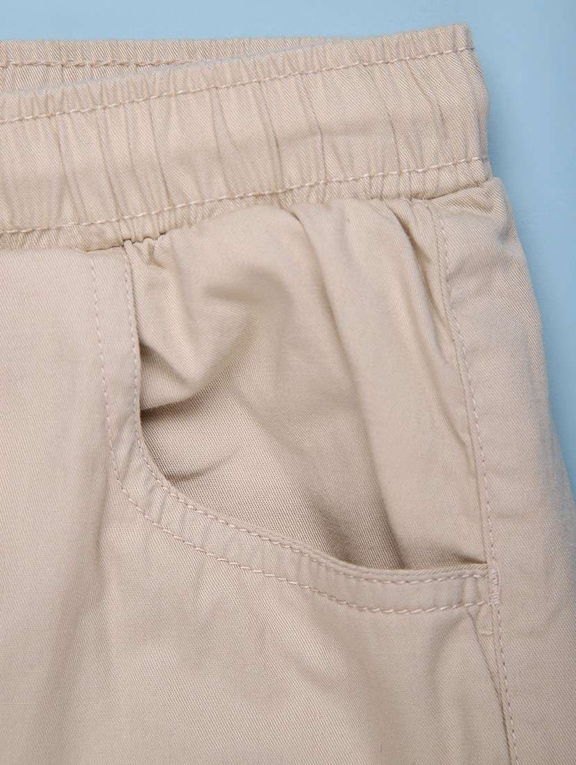 girls solid mid rise relaxed fit jogger - 22088804 - Standard Image - 2