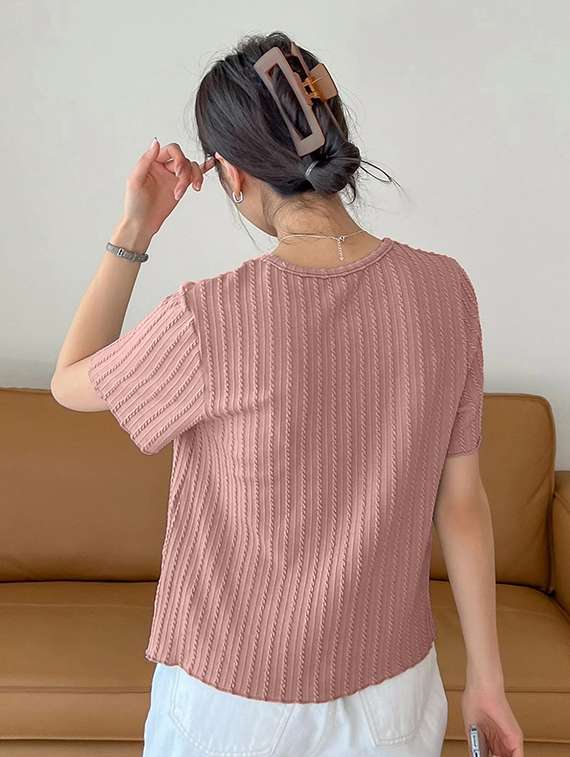 women self designed short sleeve top - 22088875 -  Standard Image - 2