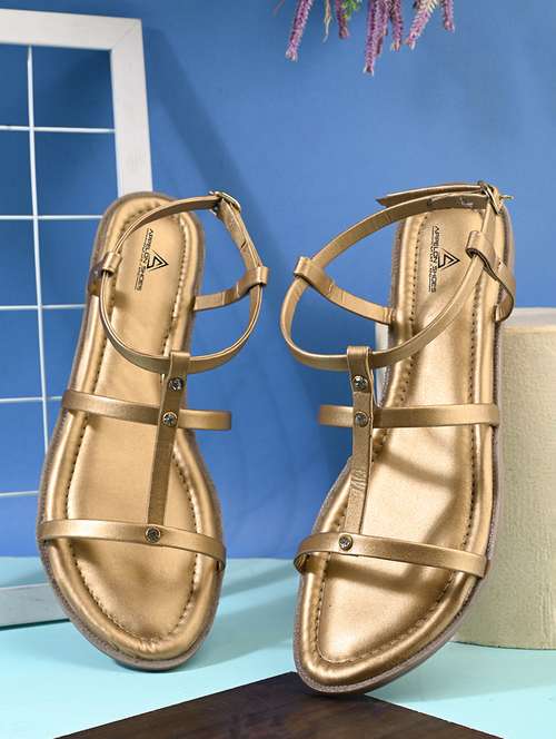 women solid ankle strap flat sandal - 22088985 -  Standard Image - 0