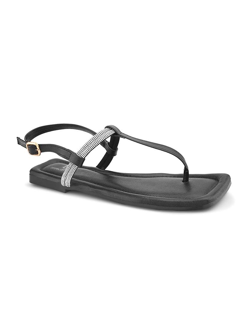 women embellished t-strap flat sandal - 22088988 - Standard Image - 2