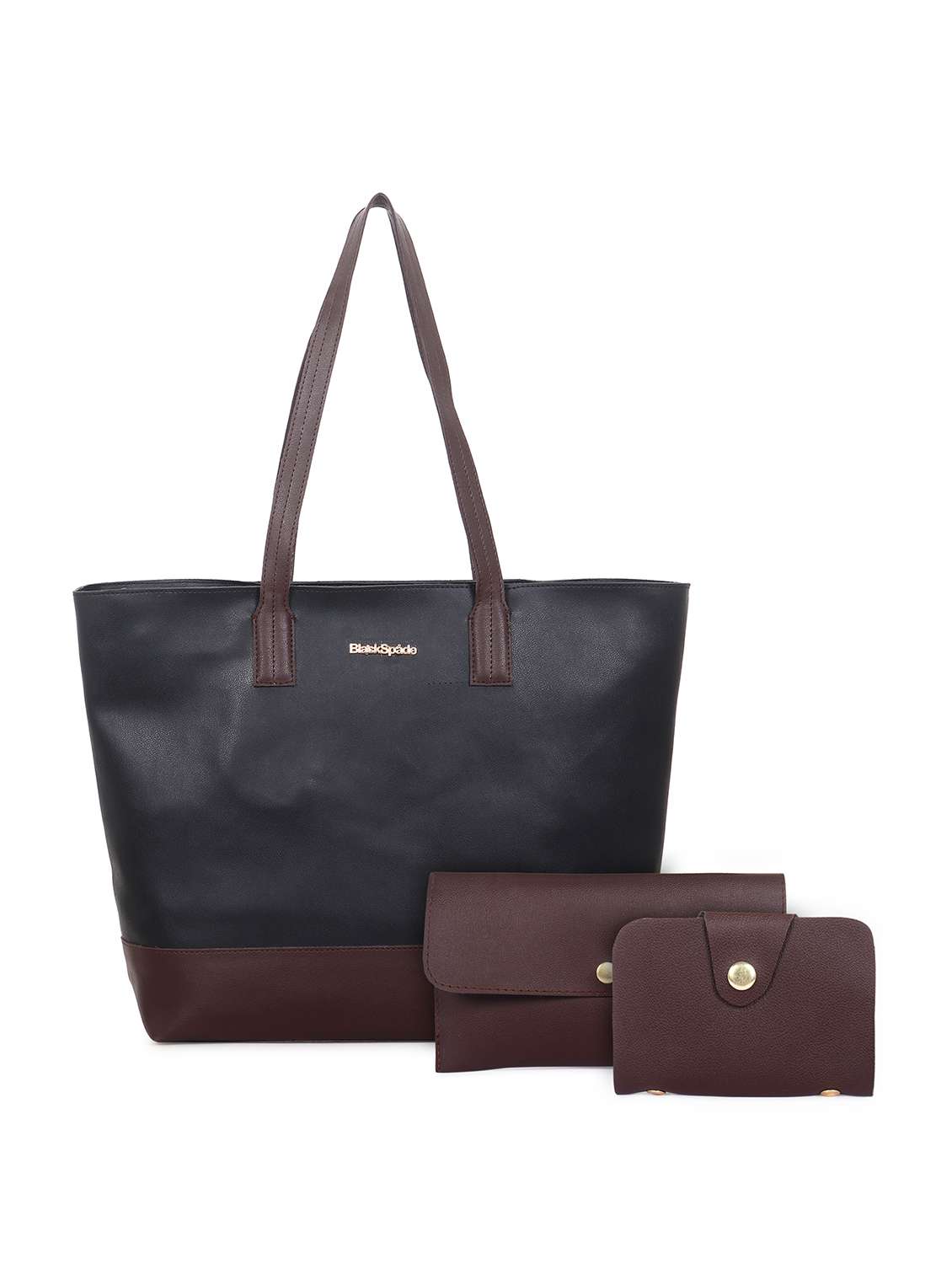 women color blocked leatherette tote bag
