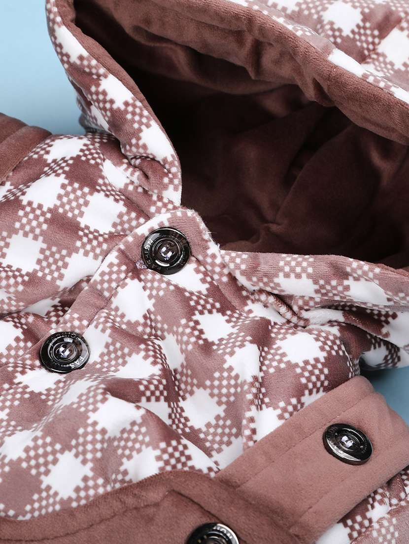 kids checkered long sleeve winterwear dungaree - 22089059 -  Standard Image - 2